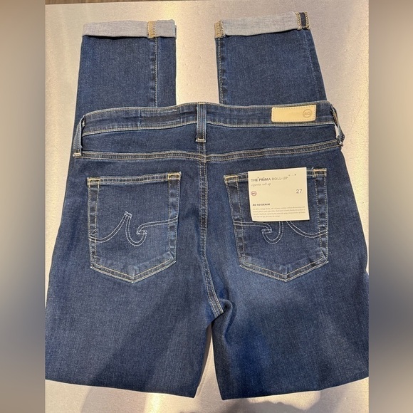 AG Adriano Goldschmied NWT Prima Roll Up Distressed Skinny Jeans size 27 - Picture 6 of 9